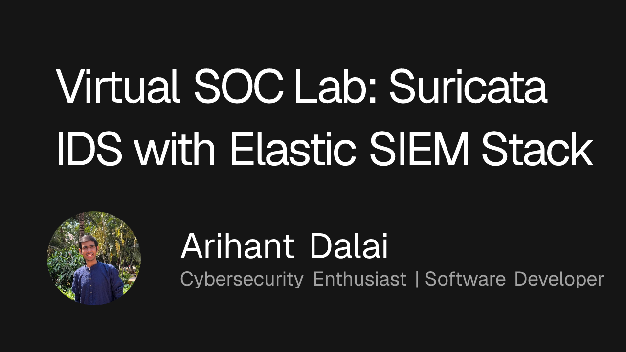 Virtual SOC Lab: Suricata IDS with Elastic SIEM Stack