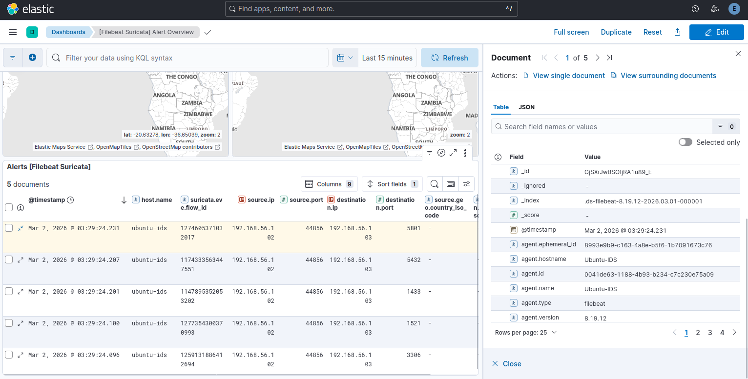 Virtual SOC Lab Case Study: Suricata + Elastic SIEM